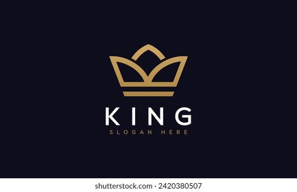 Minimalist Creative Luxury Regal Crown Emblem Logo Design
