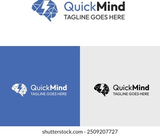 Minimalist Creative Mind Brain Logo Design 