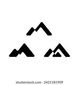Minimalist and creative mountain logo