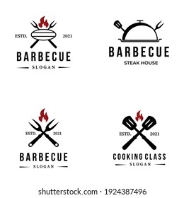 Minimalist Creative Restaurant logo icons, line art illustration designs.