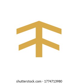 Minimalist creative vector initials FF logo