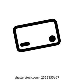 Minimalist Credit Card Icon Representing Secure Online Transactions, Banking, and Finance in Simple Line Art Style