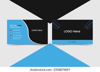 Minimalist cretive idea genarate abstract Business card design template busines card vector template .