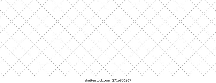 Patrón de rombo cruzado minimalista. Fondo de cuadrados diagonales. Diario de viñetas o página del planificador con diseño limpio y simple. Ilustración vectorial monocromática.