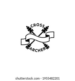 Minimalist Crossed Arrows Hipster Logo Design