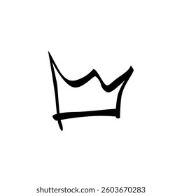 A minimalist crown design showcasing fluid lines and sharp angles. The artwork captures the essence of nobility and authority with its sleek, modern interpretation.