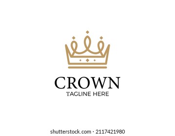Minimalist Crown Logo Design Template. Minimalist crown Logo