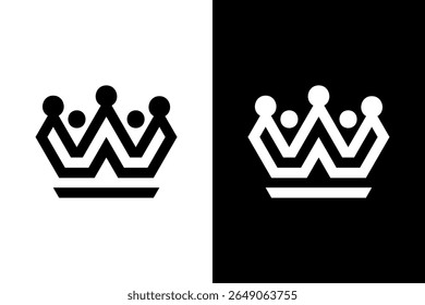 Minimalist Crown Logo: Modern Royalty Design