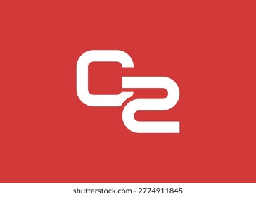 Minimalist CS Letter Logo Monogram. Modern geometric logo combining two letter