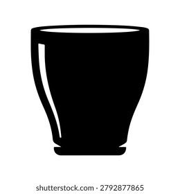 Minimalist Cup Drinking Vessel Vector Icon