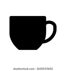 Minimalist cup icon for tea, coffee, or any hot drink