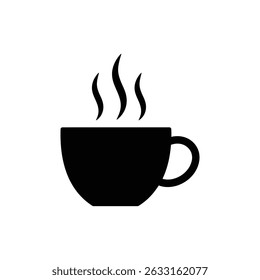 Minimalist Cup with Steam Lines - Simple and Elegant Coffee Cup Design