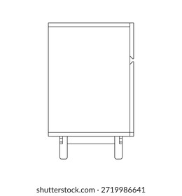 Armario minimalista con geometría limpia y proporciones modernas, adecuado para el diseño de interiores, catálogos de muebles y proyectos de visualización arquitectónica.
