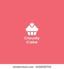 Modelo de design de logotipo de padaria de bolinho minimalista .
