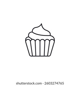 Minimalist cupcake vector icon design