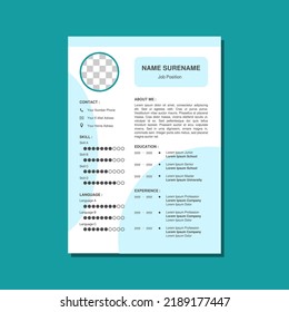 Minimalist Curriculum Vitae Template Design