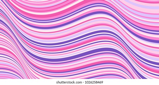 Minimalist curve lines wavy background. Abstract waves stripes texture. Cover background ornament graphic design. Curved stripes wavy ribbons vector. Colorful wave ripple geometric shapes.