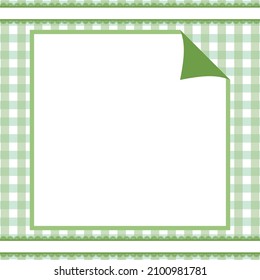 Minimalist Cute Green Vector Frame Paper