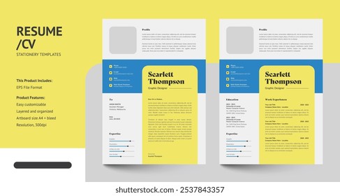 Modelo minimalista CV Resume Design