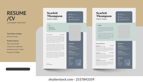 Modelo minimalista CV Resume Design