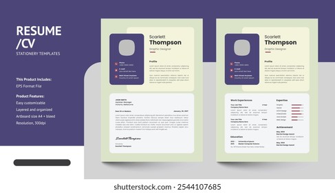 Modelo minimalista CV Resume Design