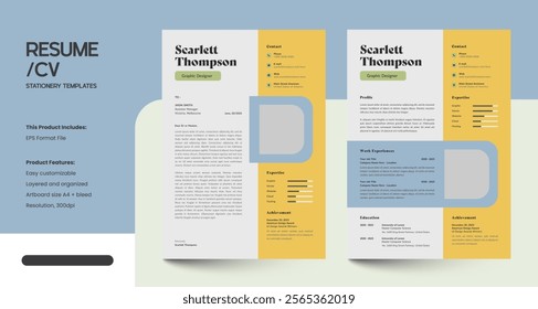 Minimalist CV Resume Design Template