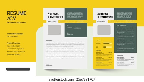 Minimalist CV Resume Design Template