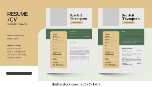 Minimalist CV Resume Design Template