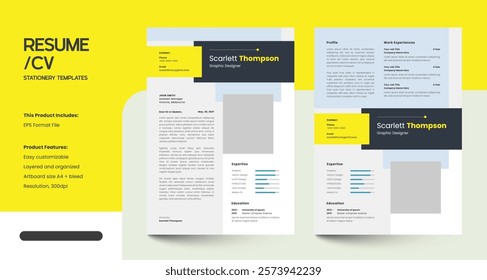 Minimalist CV Resume Design Template