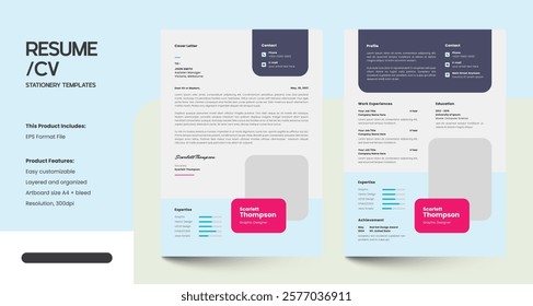 Minimalist CV Resume Design Template