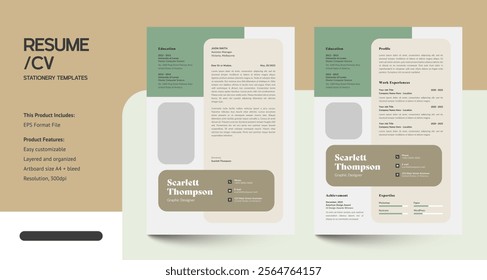 Minimalist CV Resume Design Templates