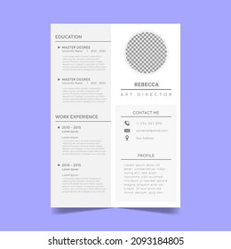 Minimalist CV Resume Template Elegant EPS10 this resume gives off a formal yet friendly but simple aura so that any Human Resource Department is going to recruit you no matter what