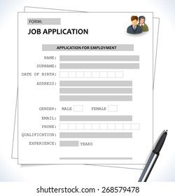 Minimalist Cv / Resume Template - Job Application Form - Vector Eps 10