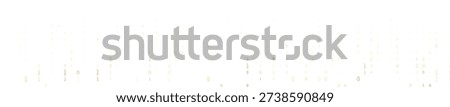 Minimalist Cybersecurity Data Stream with Golden Binary Code on White Background for Fintech