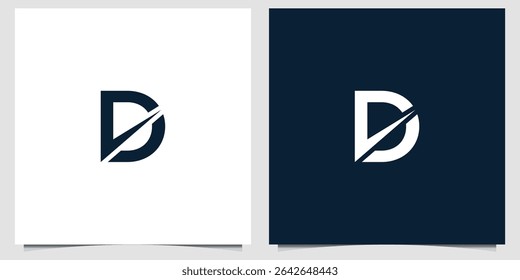 Minimalist D Letter Logo Design with Modern Aesthetics and Balanced Colors