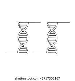 
Ilustração de vetor de uma linha contínua de dan helix minimalista

