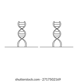 
Ilustração de vetor de uma linha contínua de dan helix minimalista

