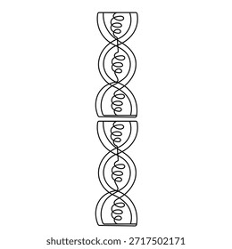 
Ilustração de vetor de uma linha contínua de dan helix minimalista

