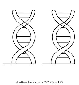 
Ilustração de vetor de uma linha contínua de dan helix minimalista

