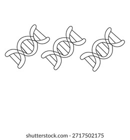
Ilustração de vetor de uma linha contínua de dan helix minimalista

