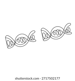 
Ilustração de vetor de uma linha contínua de dan helix minimalista

