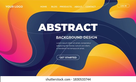 Minimalist Dark Abstract Liquid Background / Landing Page