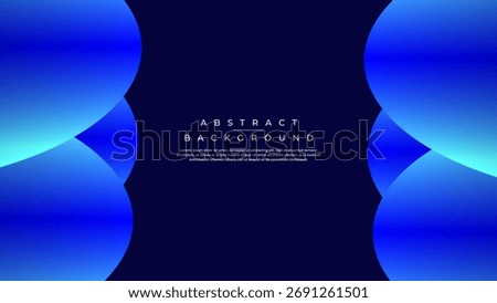 Minimalist Dark Blue Abstract Background with Glowing Round Shapes