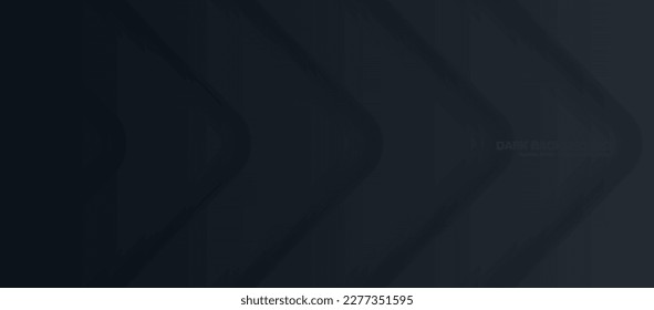 Minimalist Dark Blue Abstract Vector Panoramic Background Perfect for Business and Technology Related Projects. Abstraction with Blurred Lines and Curves, Dark Color Scheme Creates a Hi-Tech Vibe