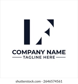 Minimalist Dark Blue Letter F Logo Design for Modern Company