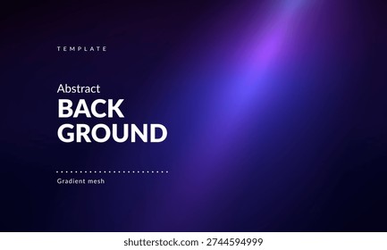 Minimalist Dark Blue and Purple Gradient Background with Soft Illumination and a Neon Light Beam Effect. Modern Backdrop Template for Branding, Web Design, Social Media Post, Covers, Product Card, Ad Banners, Presentations, Posters, Packaging, Digital Art, Graphics and Creative Use. Vector image. Minimalist Dark Blue and Purple Gradient Background with Soft Illumination and a Neon Light Beam Effect. Modern Backdrop Template for Branding, Web Design, Social Media Post, Covers, Product Card, Ad Banners, Presentations, Posters, Packaging, Digital Art, Graphics and Creative Use. Vector image.