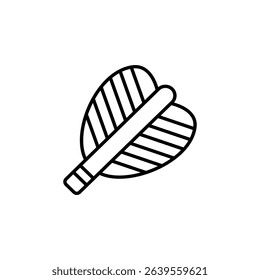 Minimalist Dart Icon Featuring Stylized Flight And Contrasting Shaft