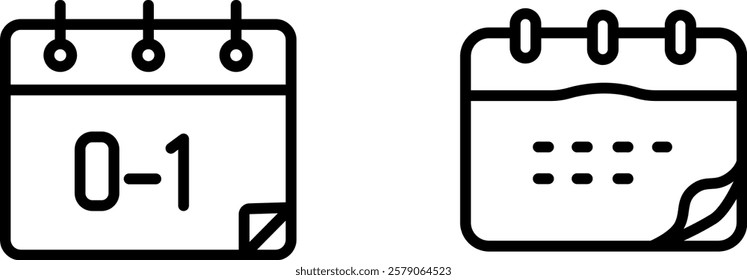 "Minimalist Date Icon with Calendar and Clock Symbol for Scheduling and App UI Design"