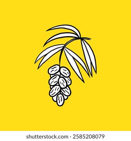 Minimalist Date Palm Ramadan Illustration