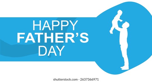 Minimalist Father’s Day Card with Child Silhouette